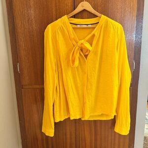 Boden Rachel Tie Neck Jersey Shirt